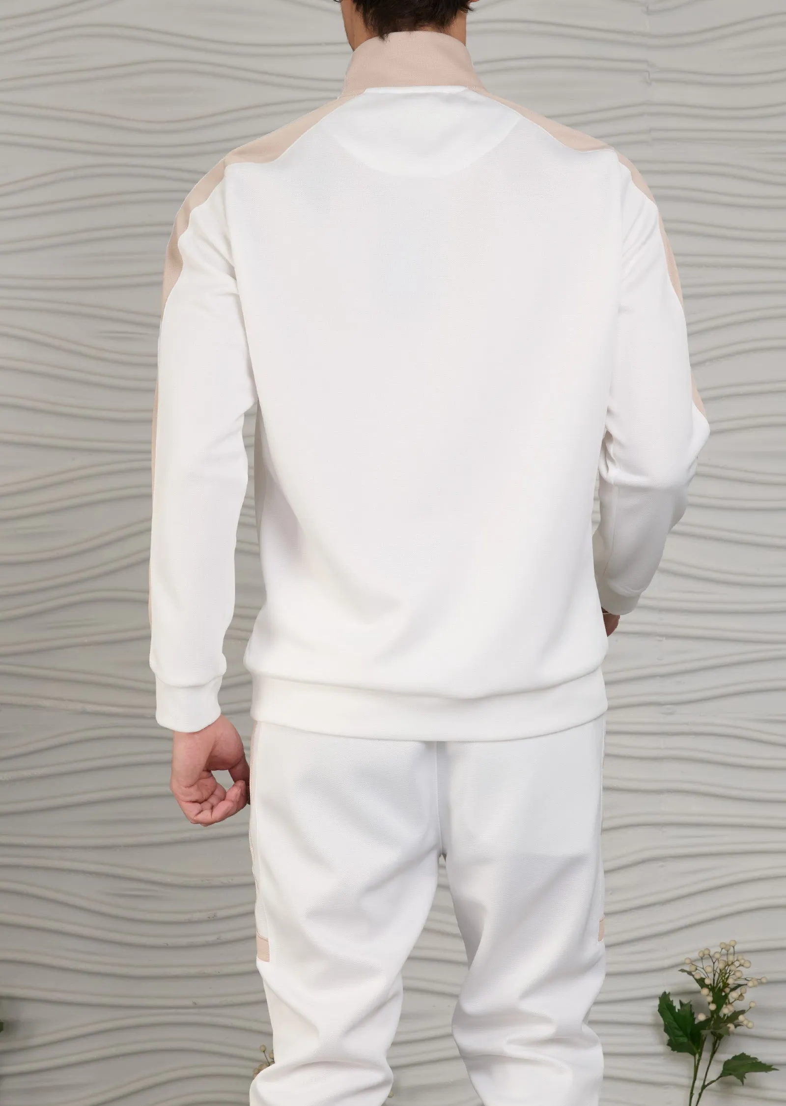 White Contrast 2-pcs Tracksuit