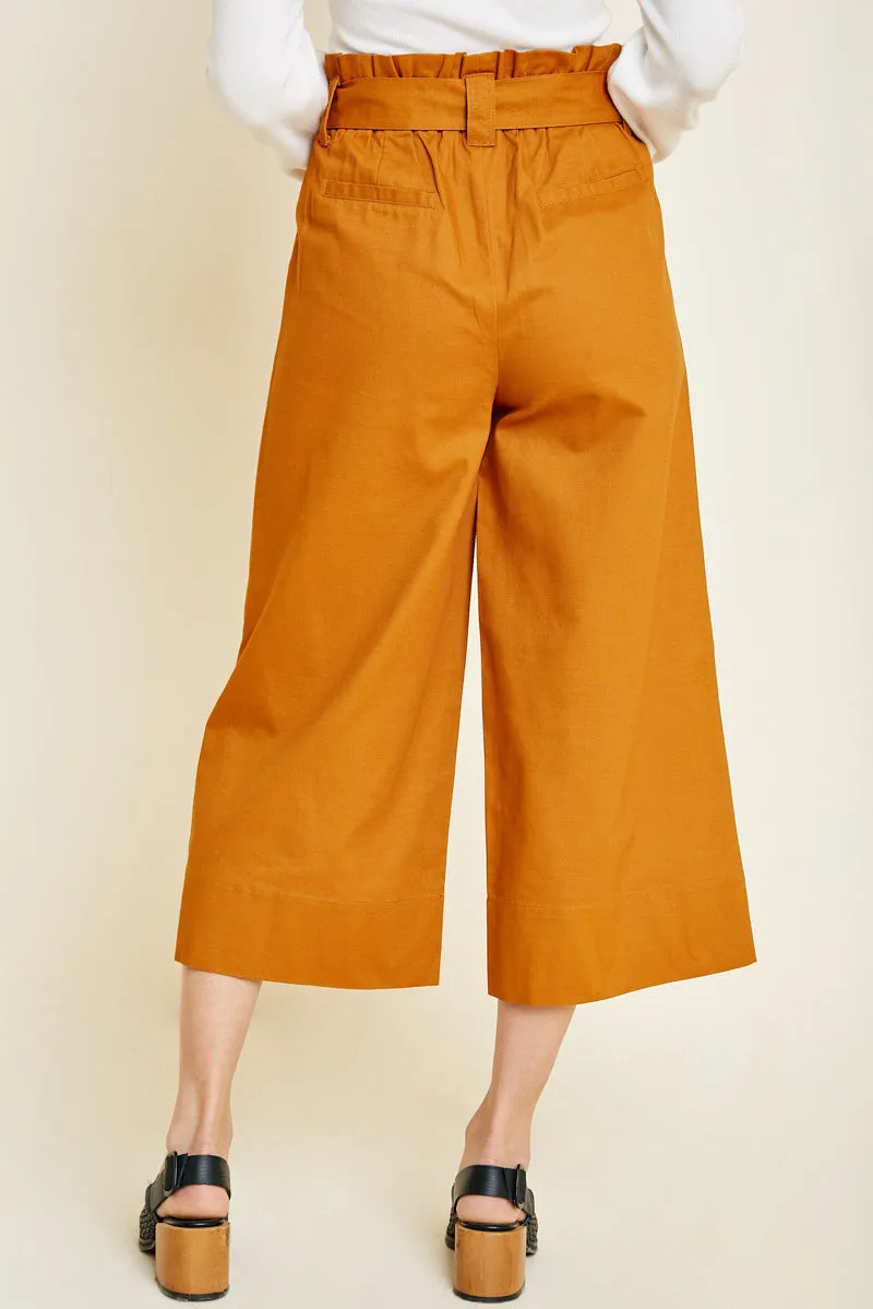 Women's Cropped Wide Leg Trousers