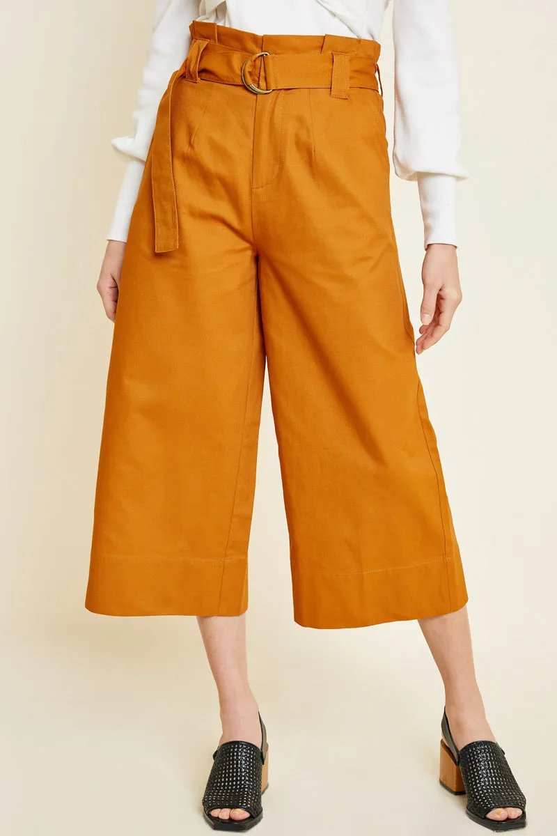 Women's Cropped Wide Leg Trousers