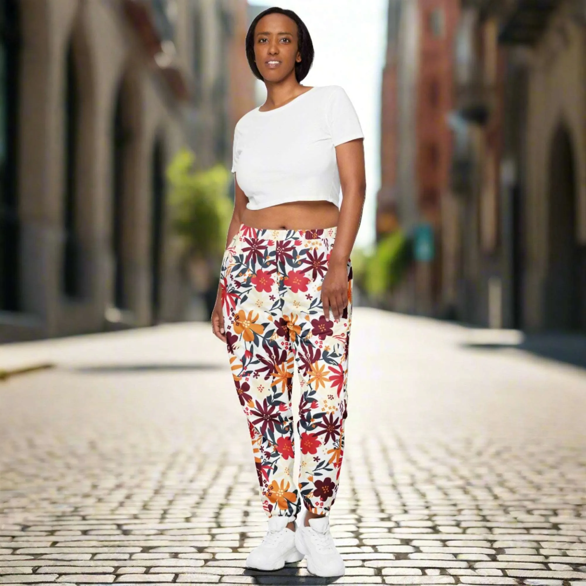 Women's Flower Garden Pattern Track Pants